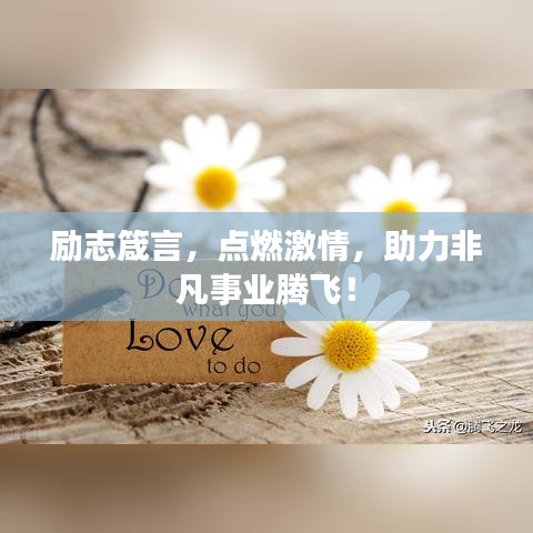 励志箴言，点燃激情，助力非凡事业腾飞！