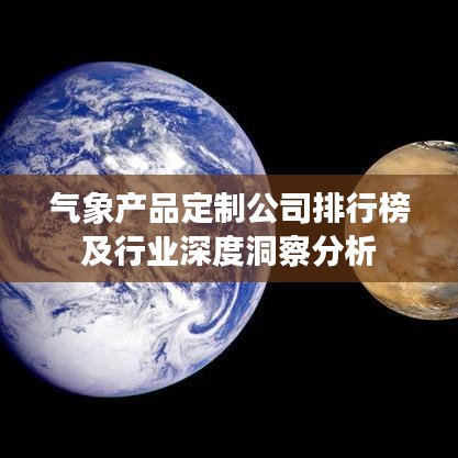 气象产品定制公司排行榜及行业深度洞察分析