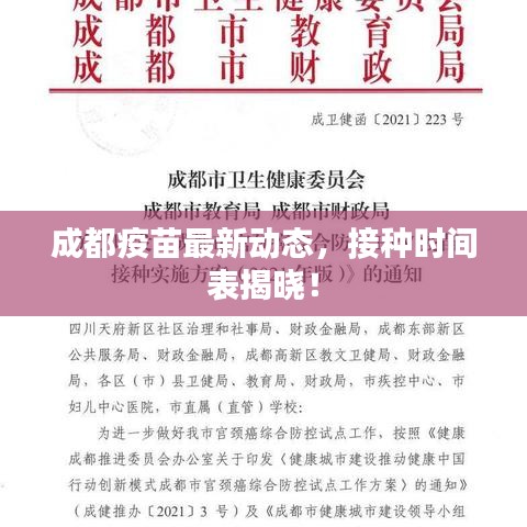 成都疫苗最新动态，接种时间表揭晓！