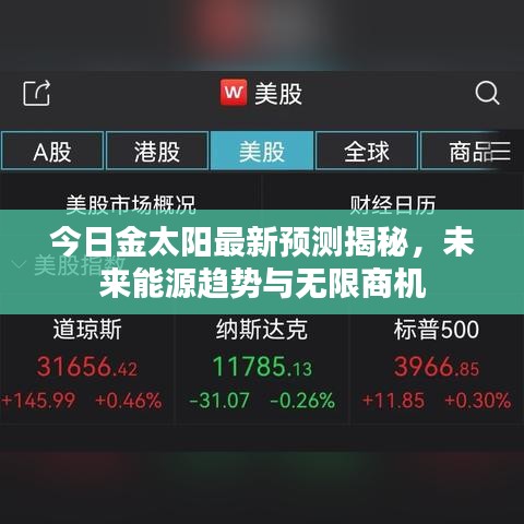 今日金太阳最新预测揭秘，未来能源趋势与无限商机