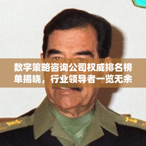 数字策略咨询公司权威排名榜单揭晓，行业领导者一览无余！