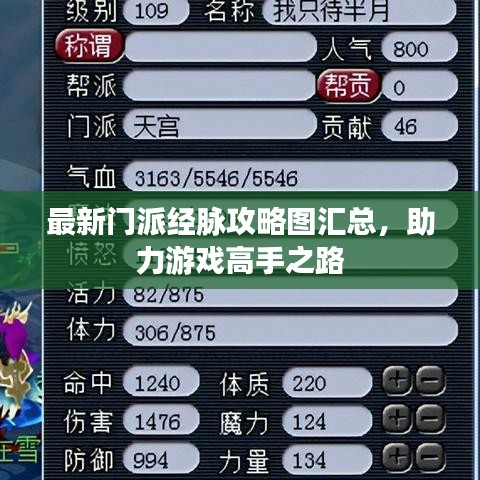 最新门派经脉攻略图汇总，助力游戏高手之路