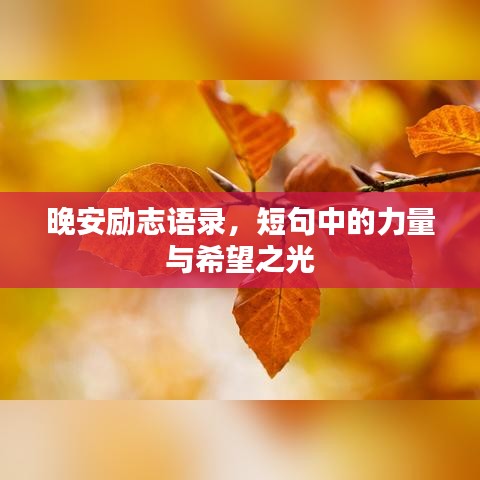 晚安励志语录，短句中的力量与希望之光