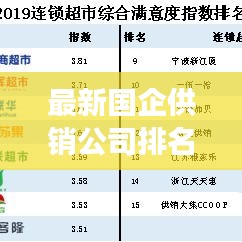 最新国企供销公司排名重磅发布，深度解读行业格局与趋势