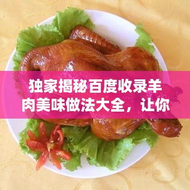 独家揭秘百度收录羊肉美味做法大全，让你一吃难忘！