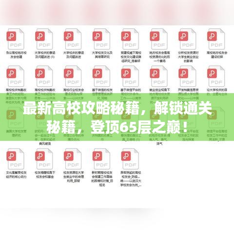 最新高校攻略秘籍，解锁通关秘籍，登顶65层之巅！