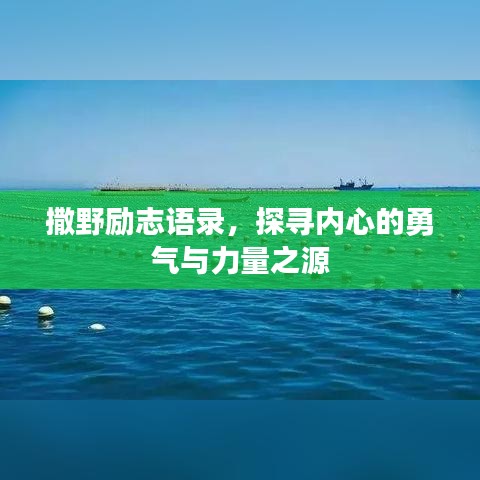撒野励志语录，探寻内心的勇气与力量之源
