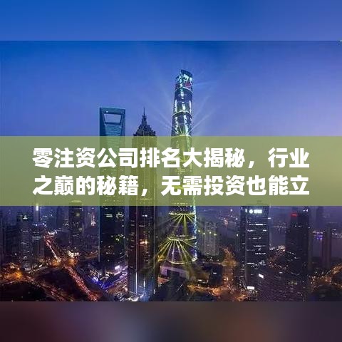 零注资公司排名大揭秘，行业之巅的秘籍，无需投资也能立足市场！