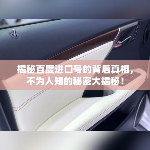 揭秘百度进口号的背后真相，不为人知的秘密大揭秘！