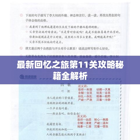 最新回忆之旅第11关攻略秘籍全解析