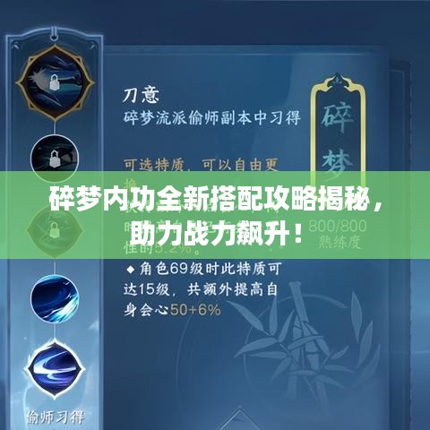 碎梦内功全新搭配攻略揭秘，助力战力飙升！