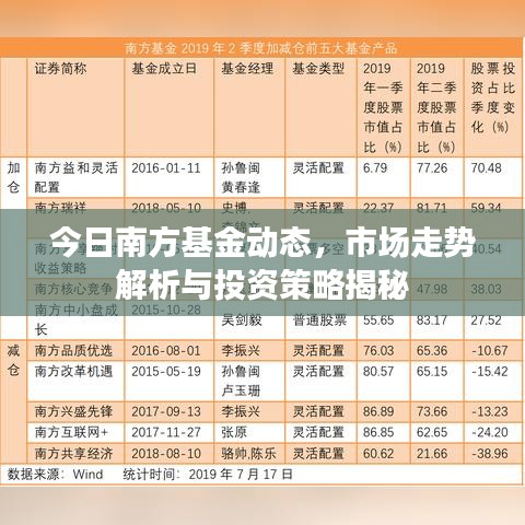今日南方基金动态，市场走势解析与投资策略揭秘