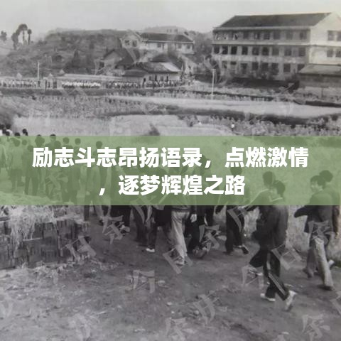 励志斗志昂扬语录，点燃激情，逐梦辉煌之路