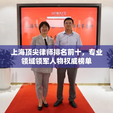 上海顶尖律师排名前十，专业领域领军人物权威榜单