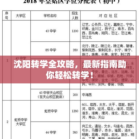 沈阳转学全攻略，最新指南助你轻松转学！
