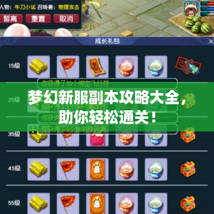 梦幻新服副本攻略大全，助你轻松通关！