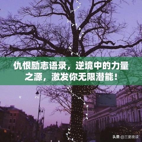 仇恨励志语录，逆境中的力量之源，激发你无限潜能！