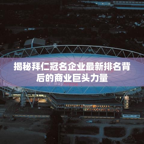 揭秘拜仁冠名企业最新排名背后的商业巨头力量