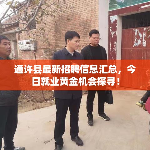 通许县最新招聘信息汇总，今日就业黄金机会探寻！