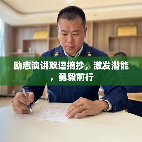 励志演讲双语摘抄，激发潜能，勇毅前行
