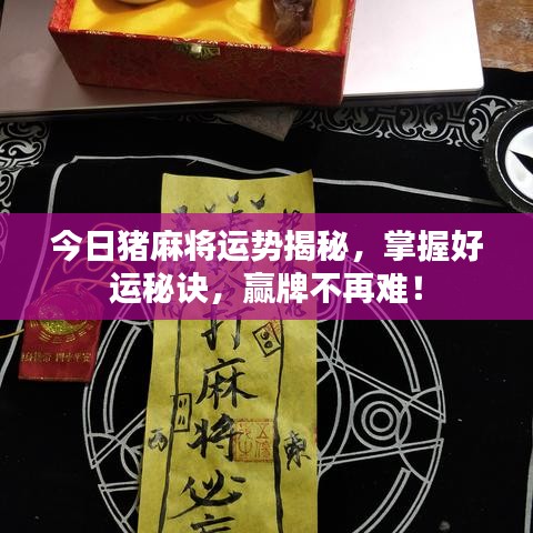 今日猪麻将运势揭秘，掌握好运秘诀，赢牌不再难！