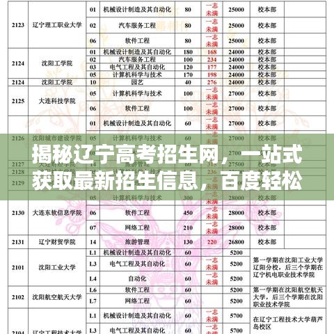 揭秘辽宁高考招生网，一站式获取最新招生信息，百度轻松查
