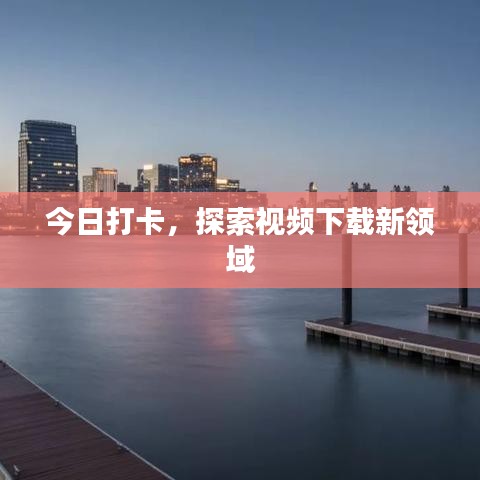 今日打卡，探索视频下载新领域